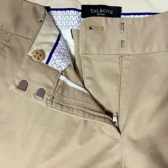 Ladies Talbots 12P petite khaki pants - Picture 3 of 5